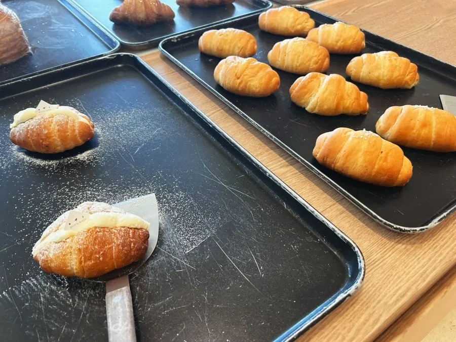 Tiramisu croissants on display at Moonbird
