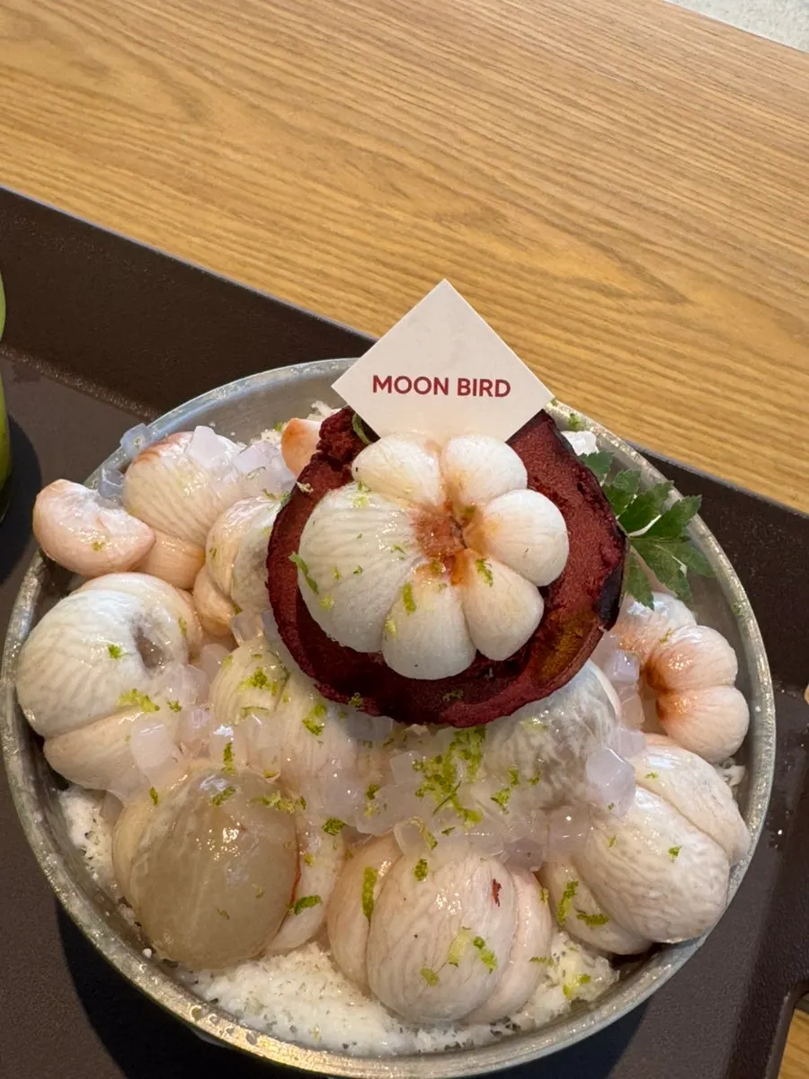 망고스틴빙수와 제주 청귤티 한 상