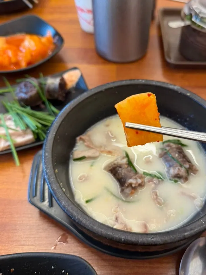 Gukbap with generously filled sundae
