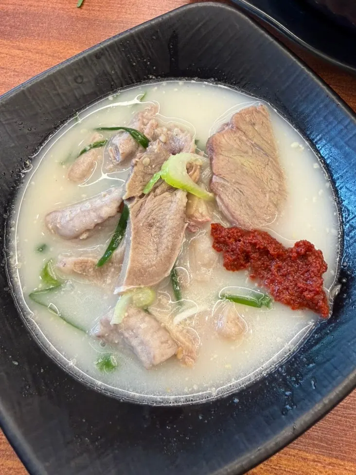 Kimchi eaten alongside sundae-guk