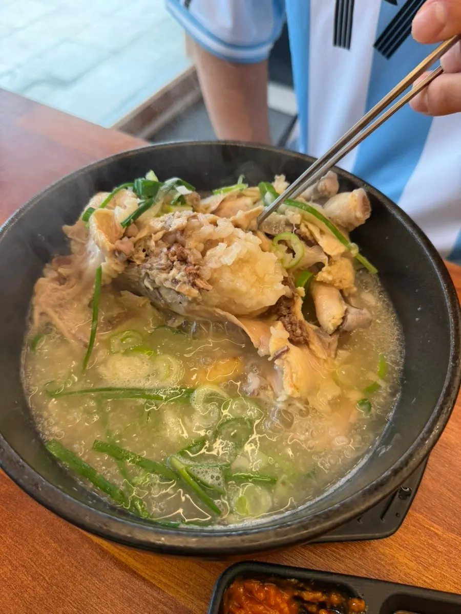 Samgyetang served after ordering
