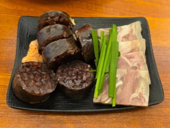 찰순대와 편육 메뉴