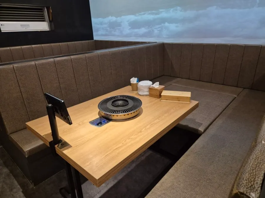 Large table seating for two guests