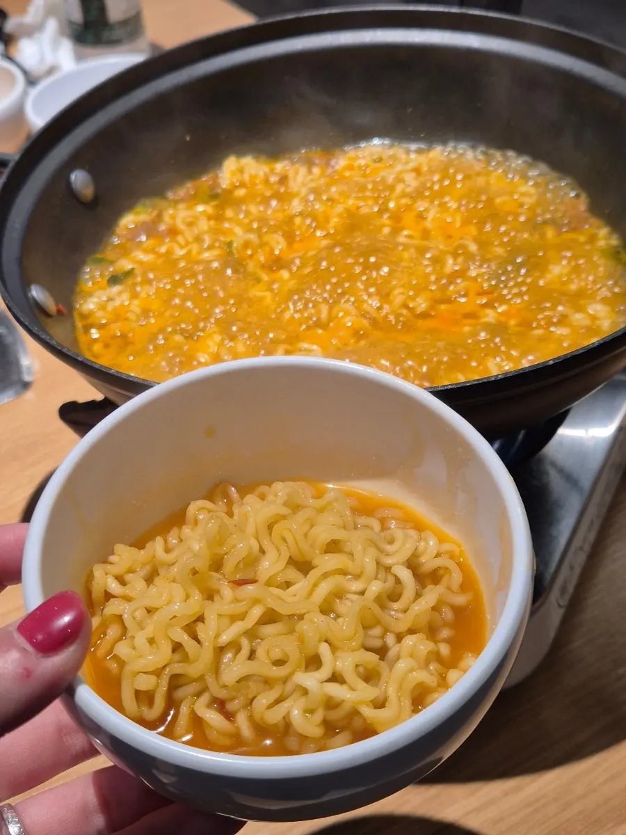 A bowl of homemade rich bone-broth ramen