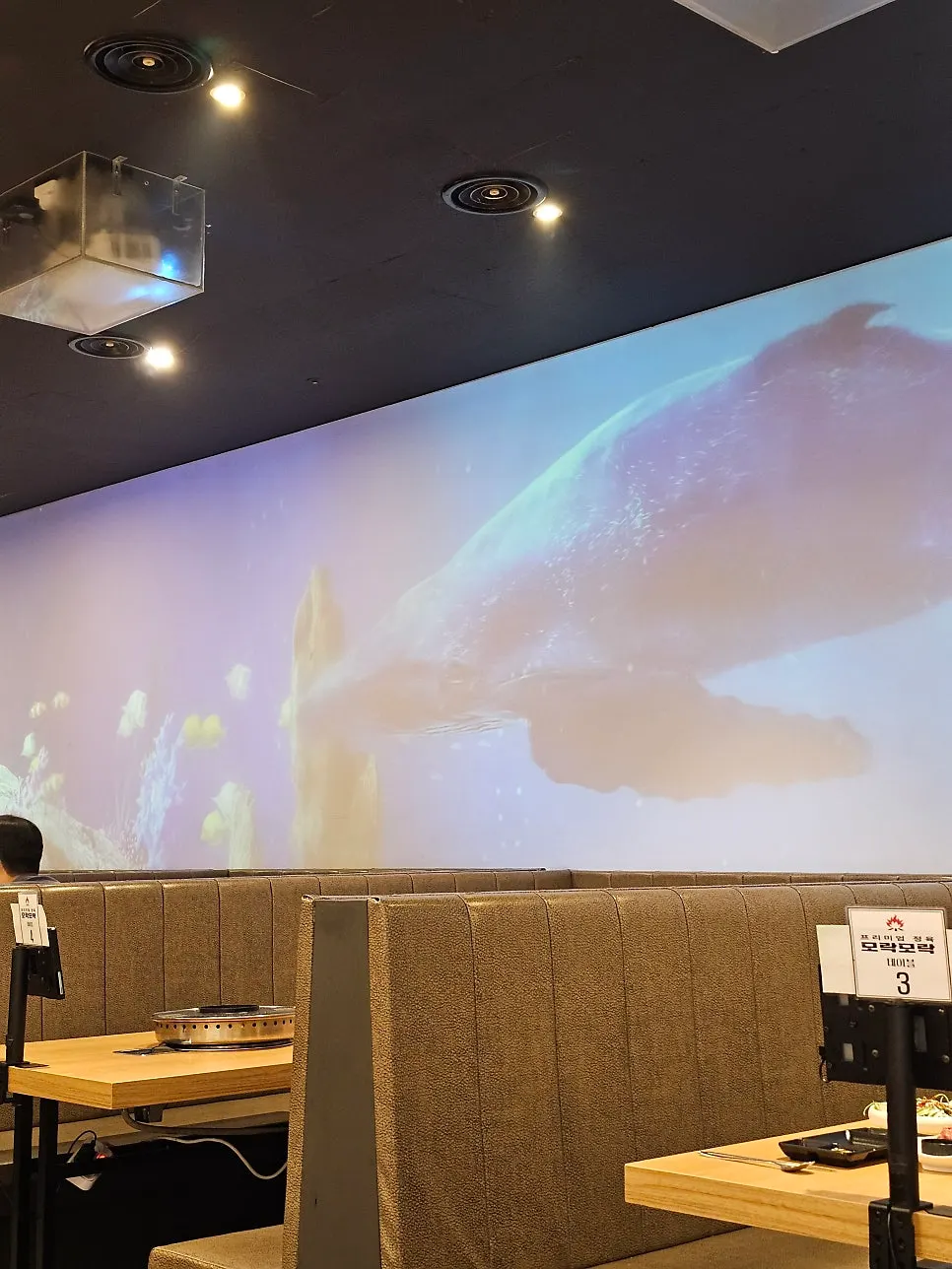 Spacious seating suited for a family meal