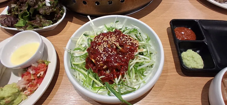 Mook salad included in the table charge