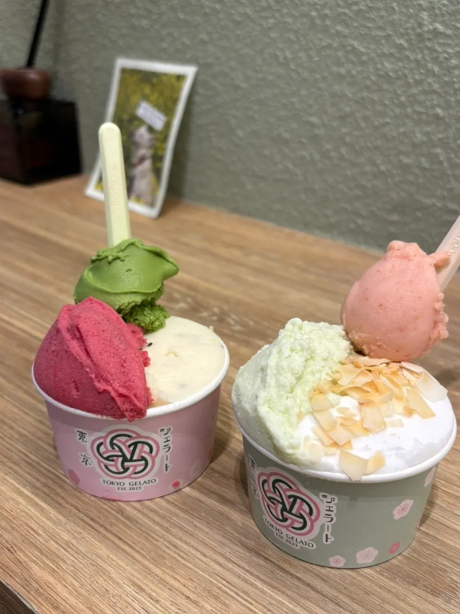 A cup of Tokyo Gelato ice cream enjoyed after the meal