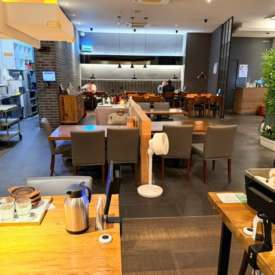 Group seating area, good for company dinners