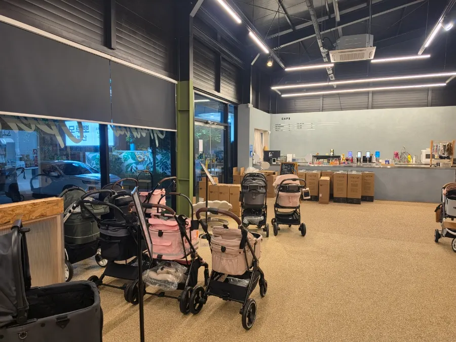 Dog strollers displayed by price range
