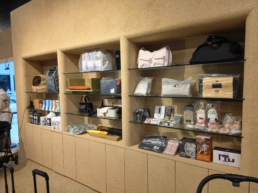 Interior of the store lined with pet products