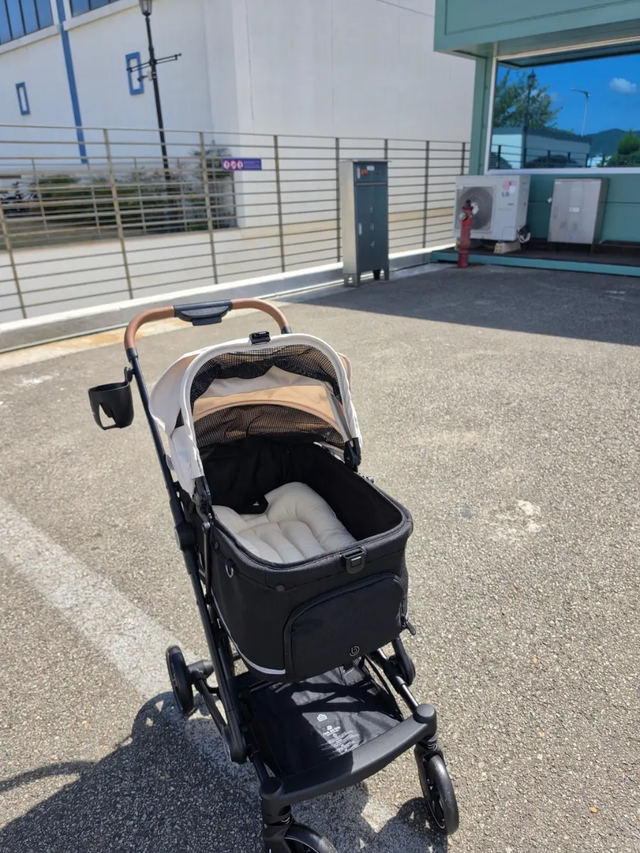 Stroller cover turned to face the owner