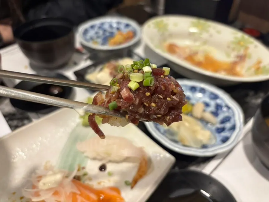 Salmon sushi and eel sushi
