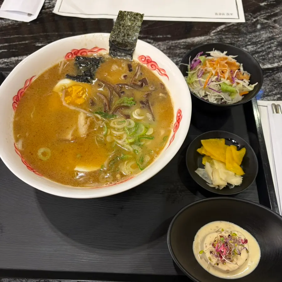 A bowl of tonkotsu ramen at Moshi Moshi Sushi