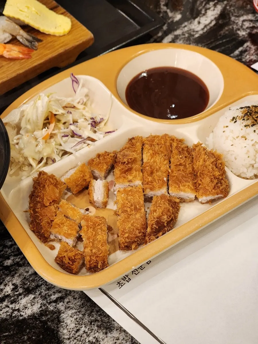 돈가스와 미니우동 어린이 세트