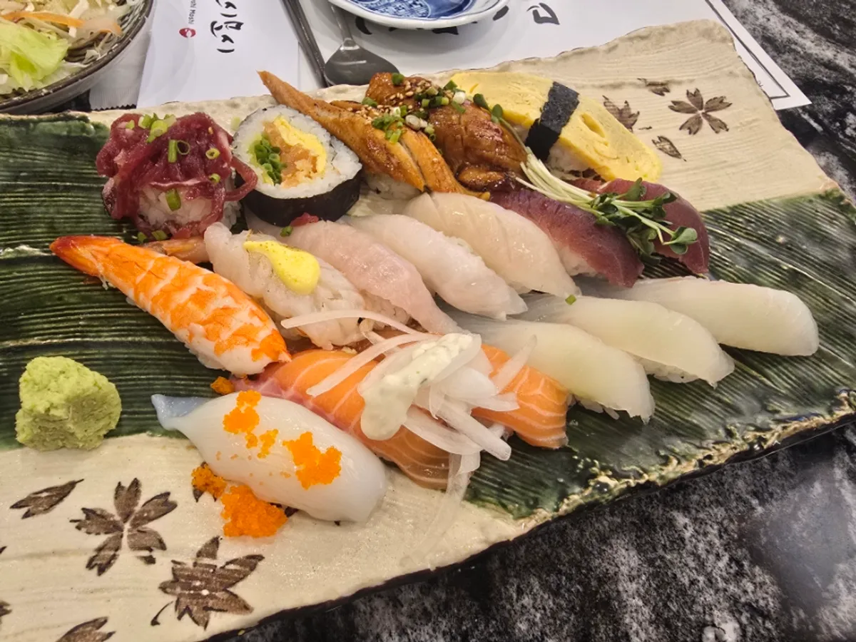 Sushi table setting at Moshi Moshi Sushi Lotte Department Store Gwangbok