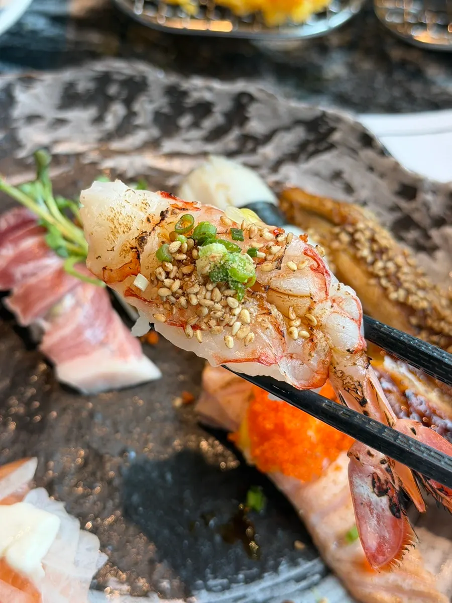 Close-up of rich, fatty tuna sushi