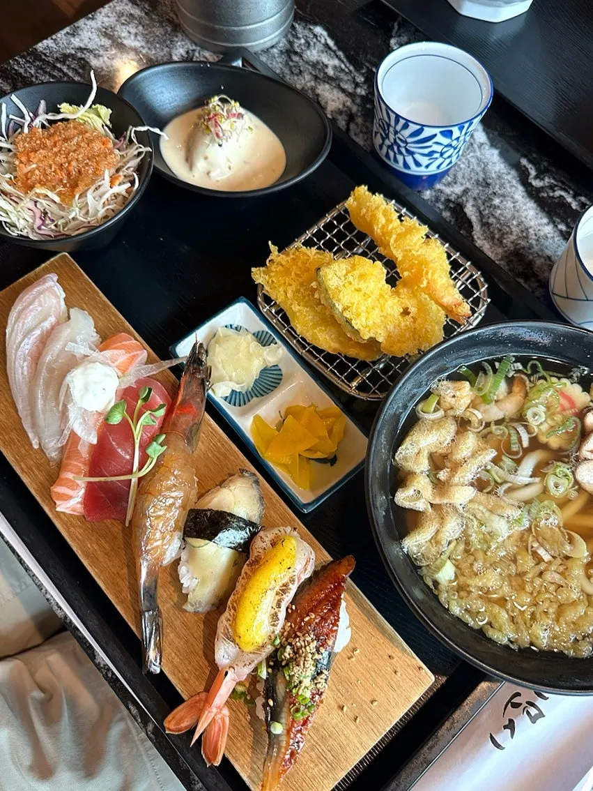 Lunch sushi spread at Moshi Moshi PNU Branch
