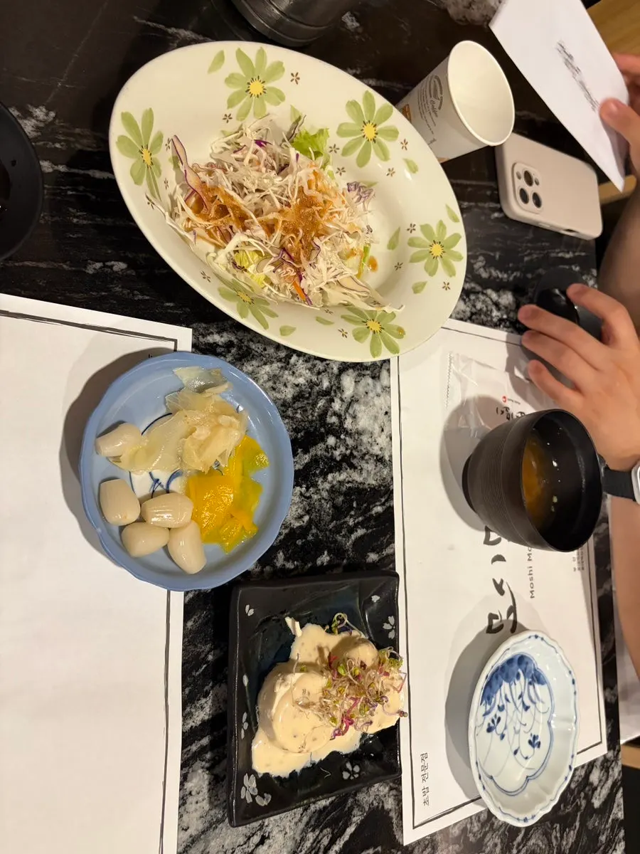 Close-up of the tofu salad plate