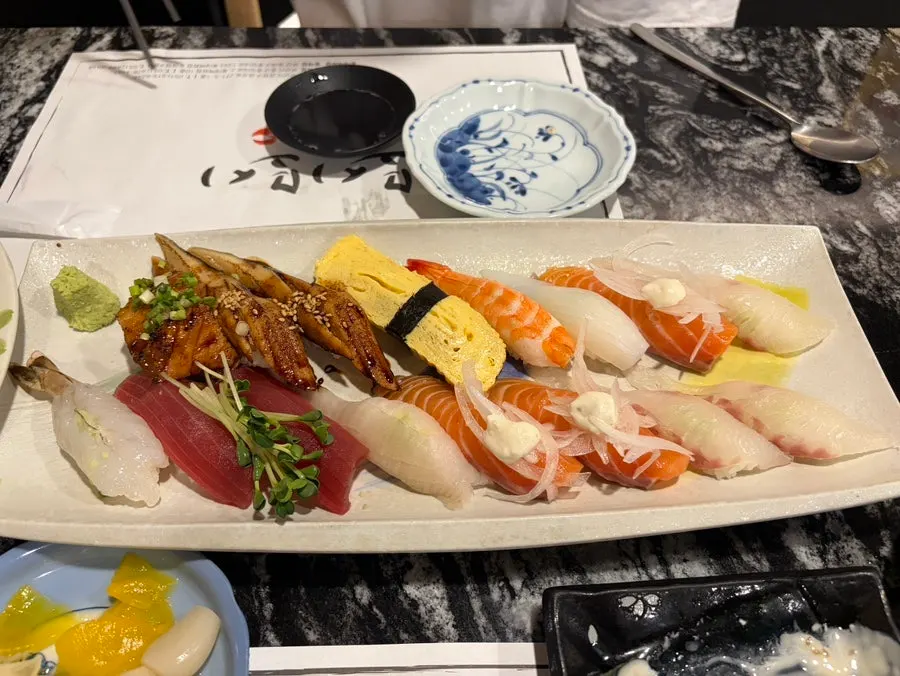 Table spread of the chashu set for two