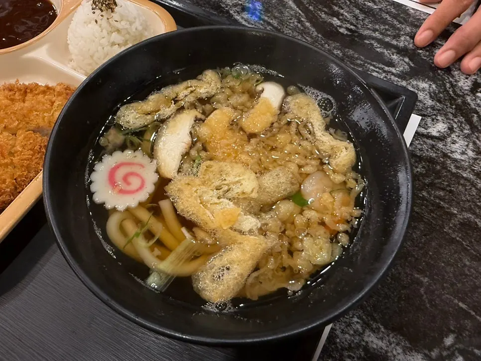 Kids' pork cutlet plate served with rice and salad
