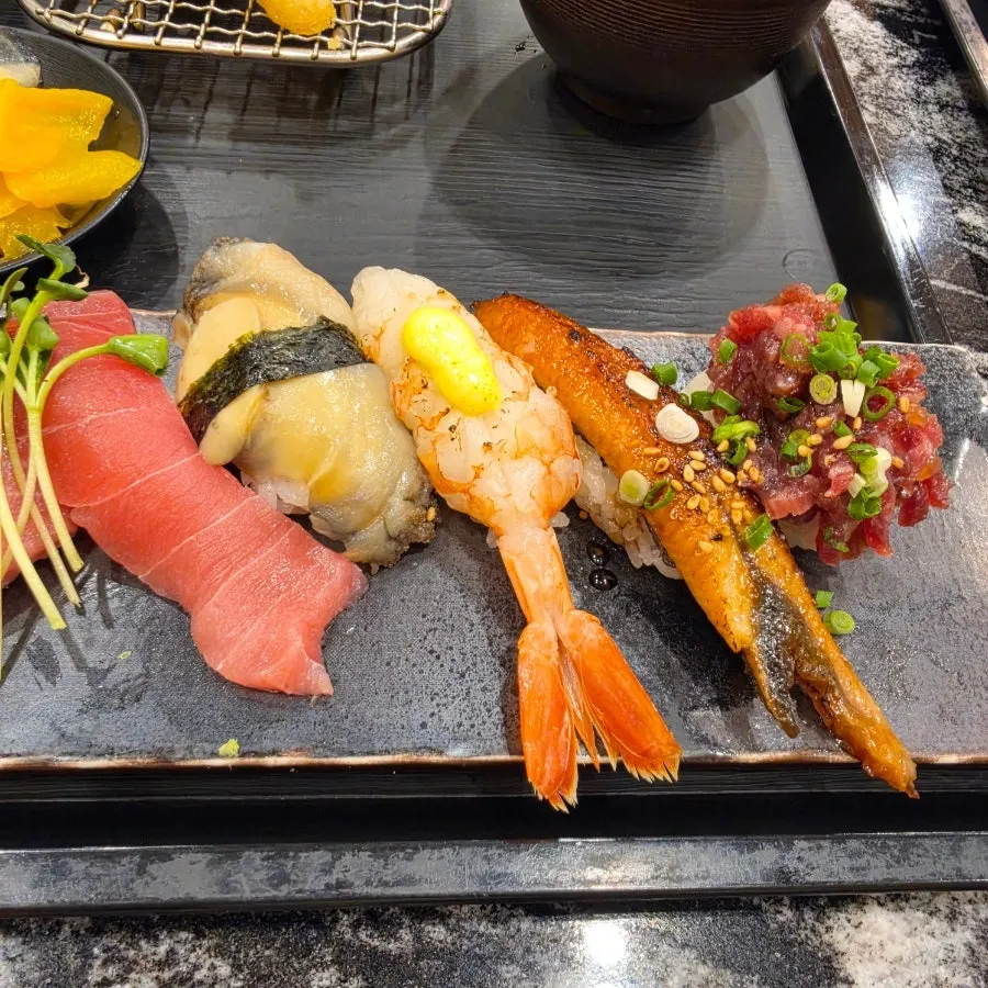 Close-up of Assorted Sushi C pieces
