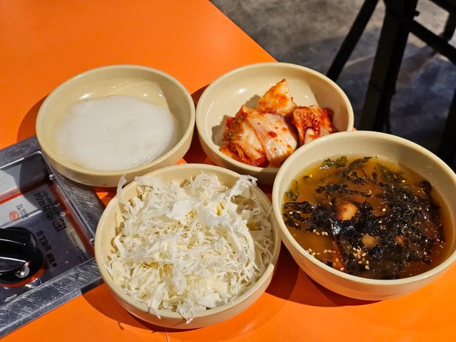 Korean BBQ restaurant tables during dinner time