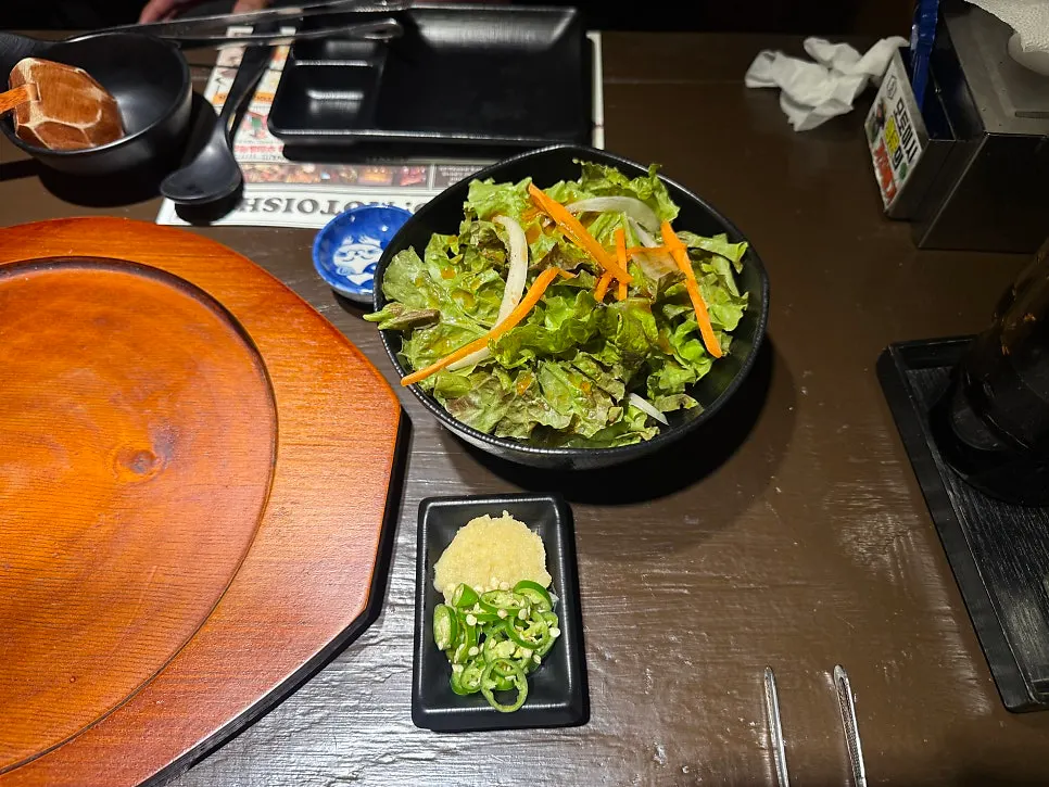 주문한 메뉴가 차려진 테이블