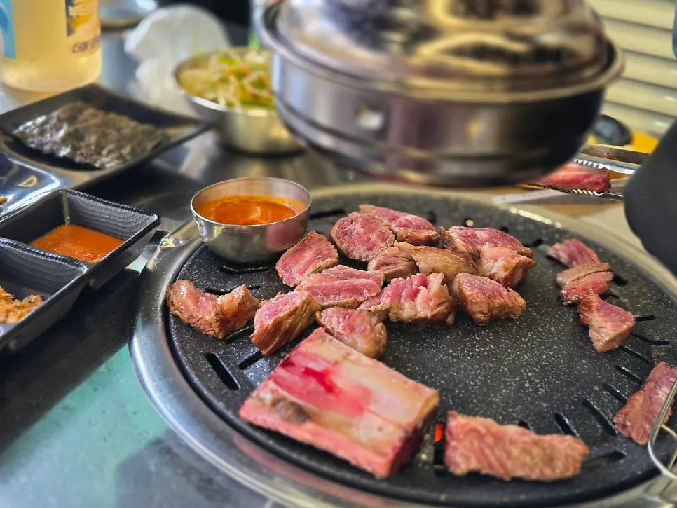 Ugalbi placed in a lettuce wrap