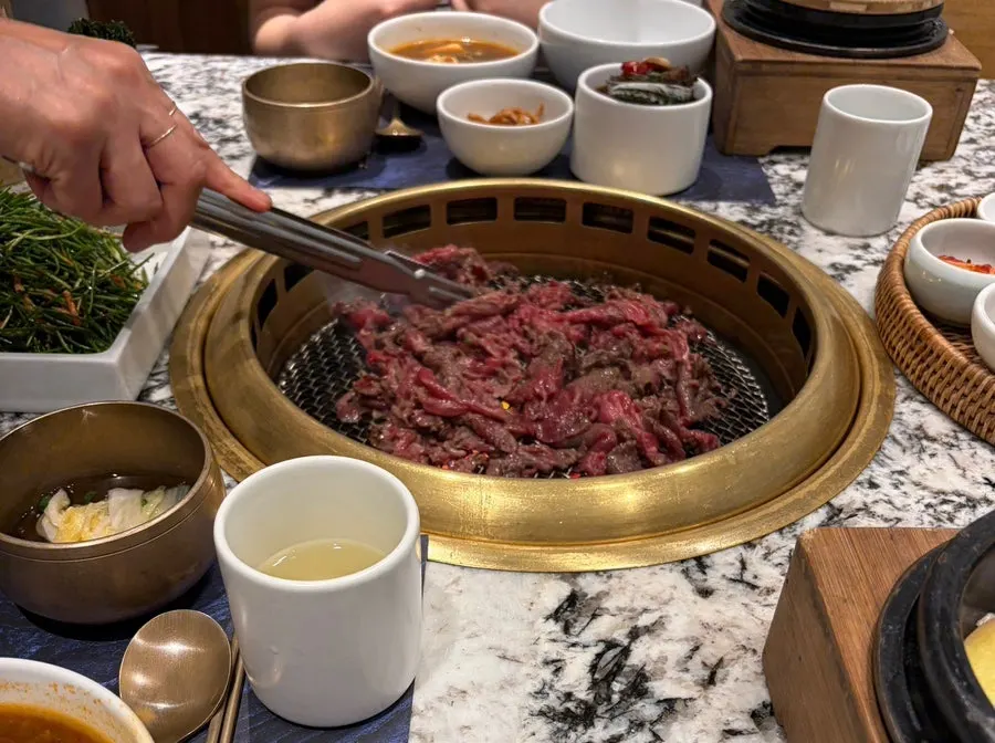 Moyeon lunch table filled with side dishes