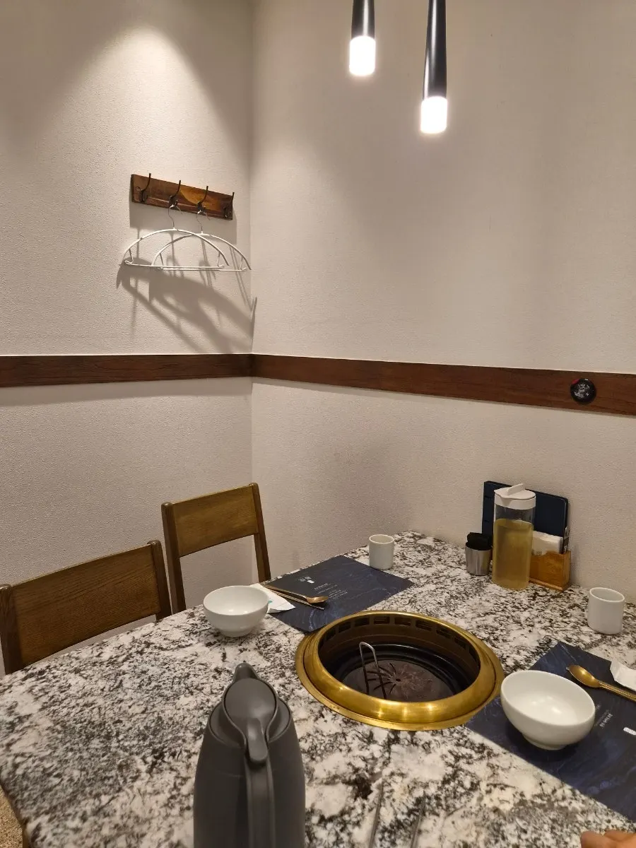 Hallway leading to the private rooms at Moyeon Mapo