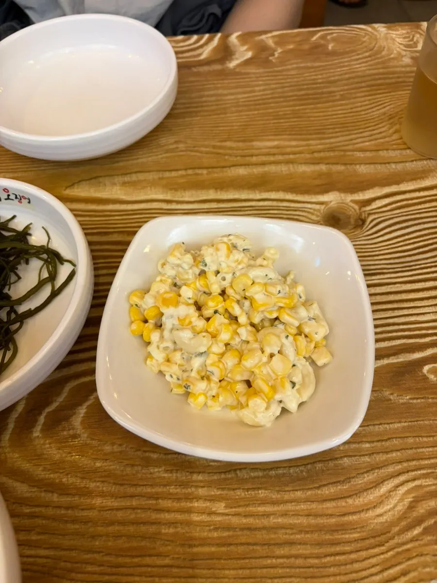 Baek-kimchi served alongside the sashimi