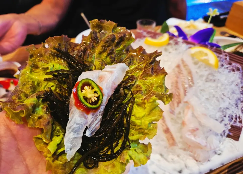 Table at Mr. Squid, a seafood pocha in Yongin Bojeong-dong