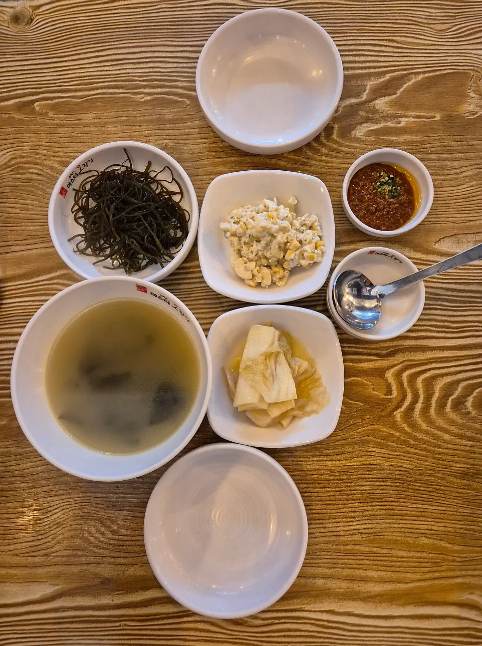 Table spread of side dishes