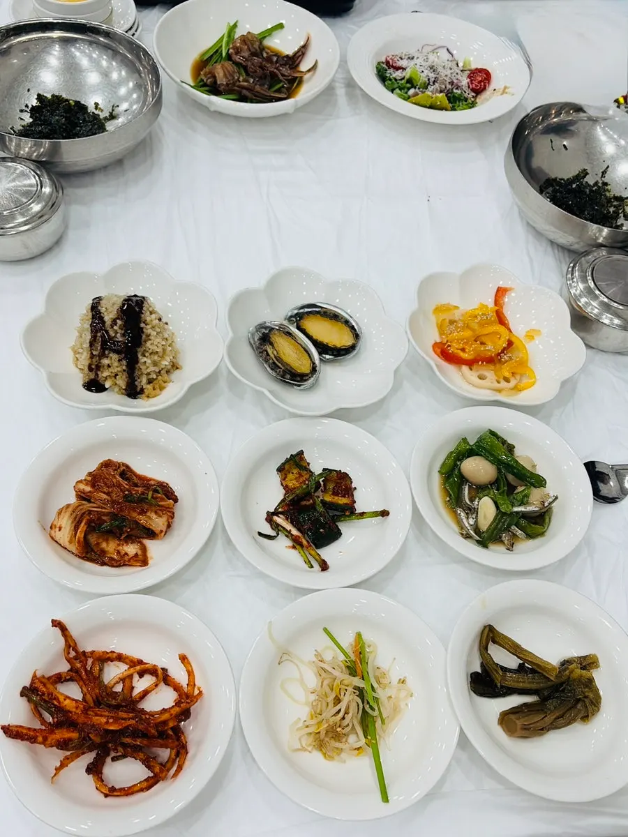 Signature Set table filled with food