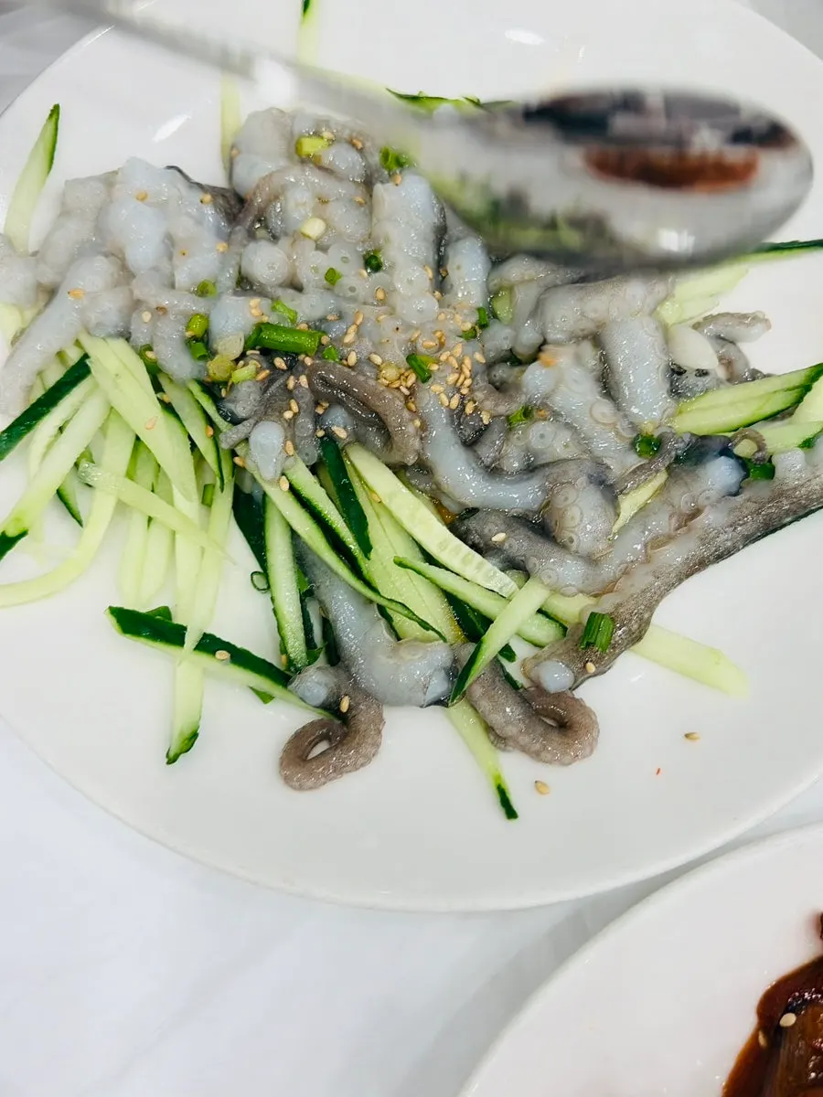 Dongsanjeong octopus course meal on Muan Ppeolnakji Street