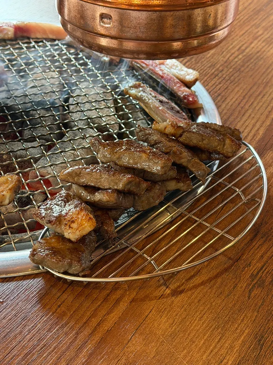 Fresh beef ribs with sauce and salt