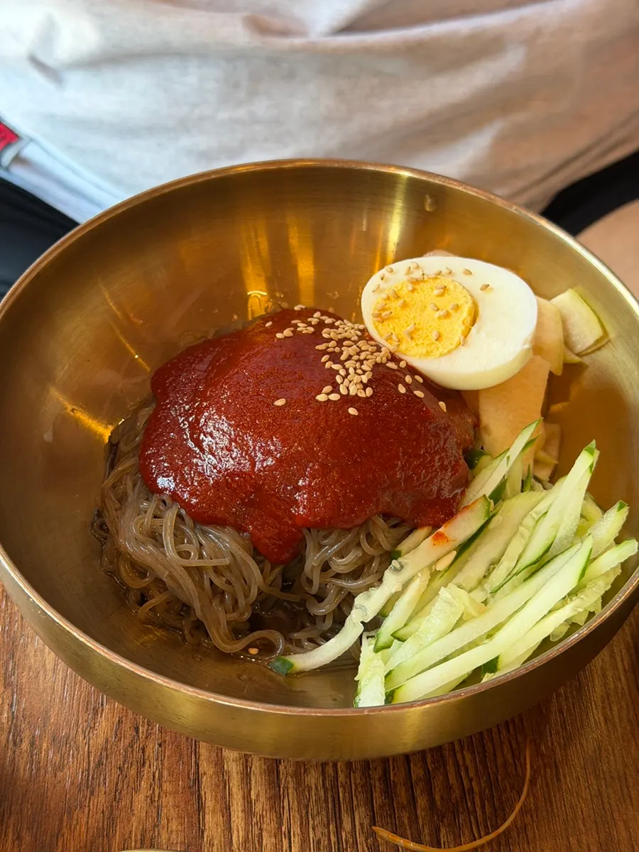 Tangy and refreshing bibim naengmyeon