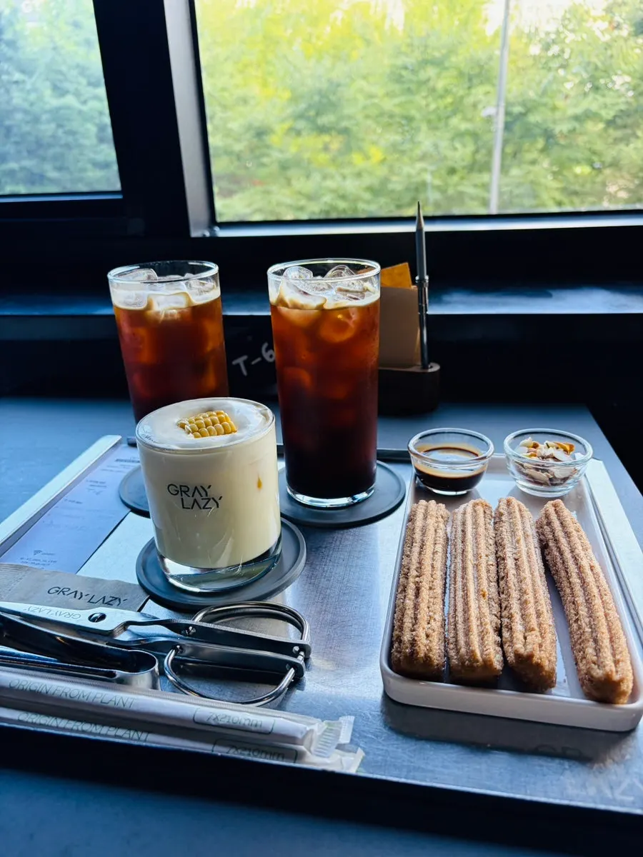 Lazy Latte topped with super-sweet corn