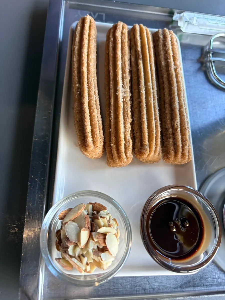 Coffee and freshly fried churros at GRAY LAZY