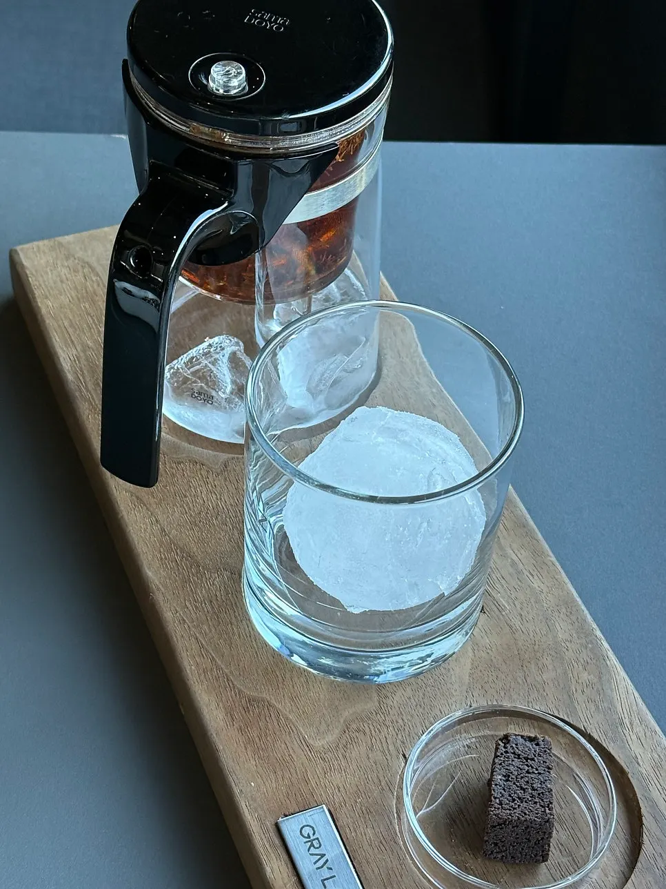 Iced black sesame latte