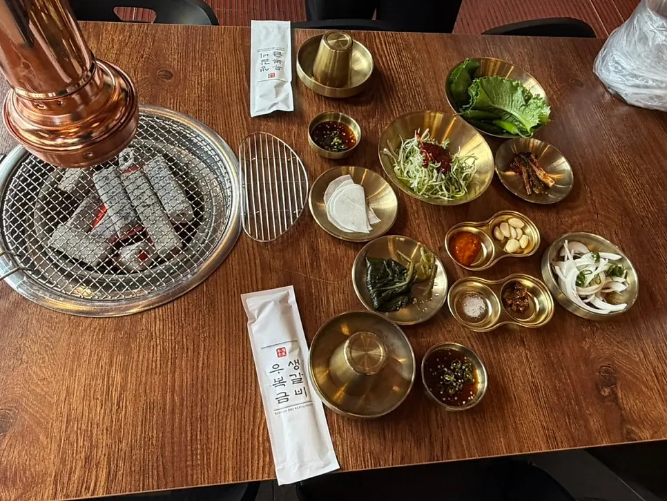 Menu section for naengmyeon, stew, and other sides