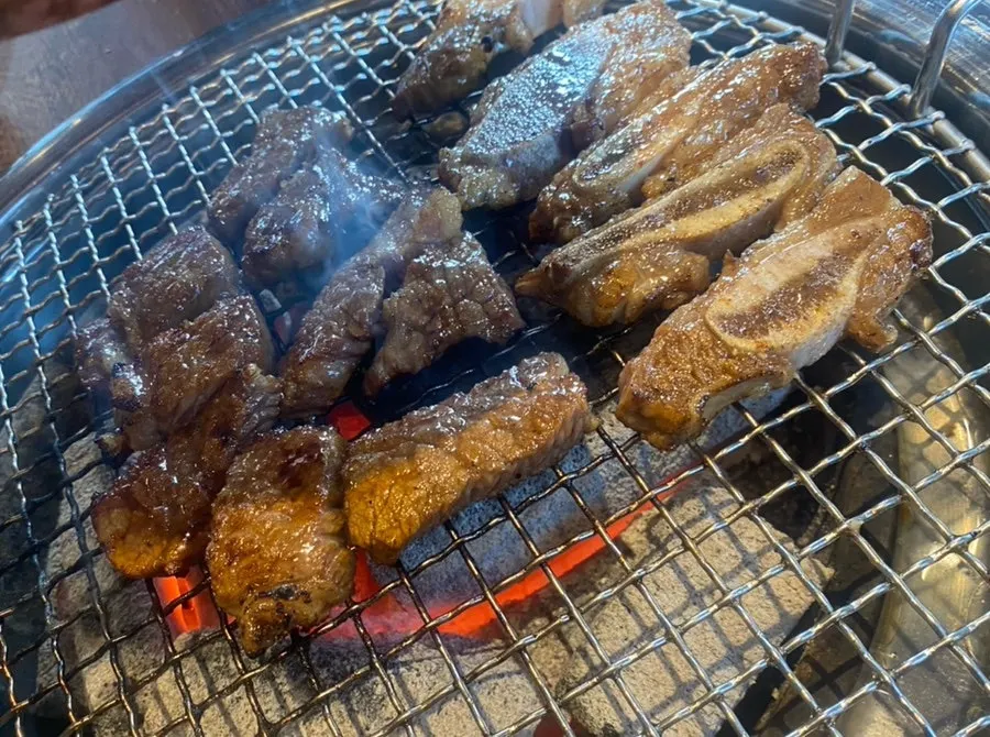 식사까지 마친 우복금생갈비 테이블