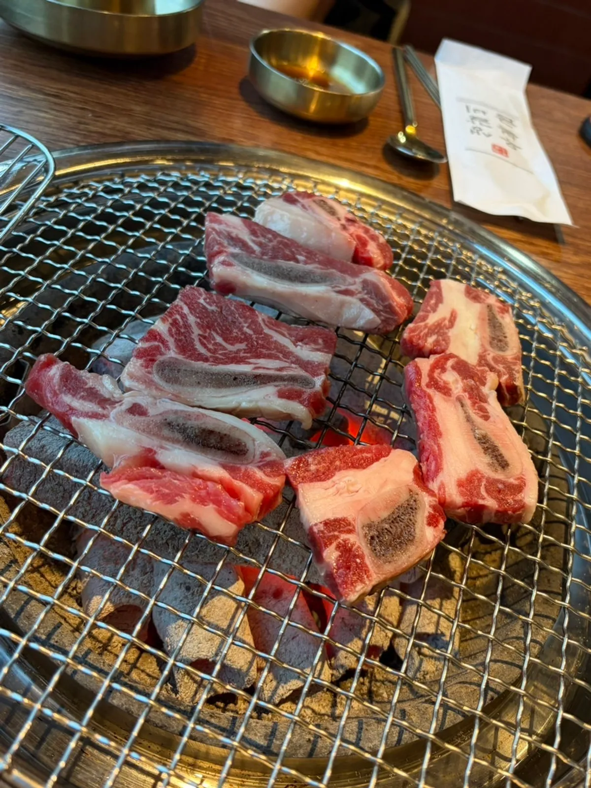 Plate of beef marinated ribs in special sauce