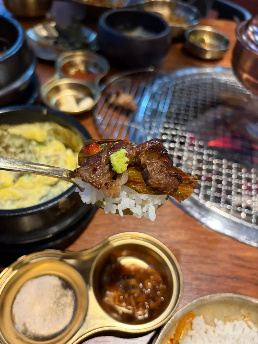 Close-up of grilled marinated ribs