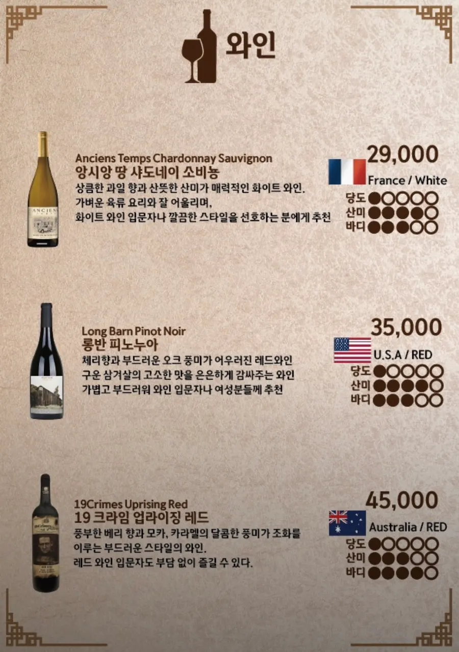 Lunch special menu board