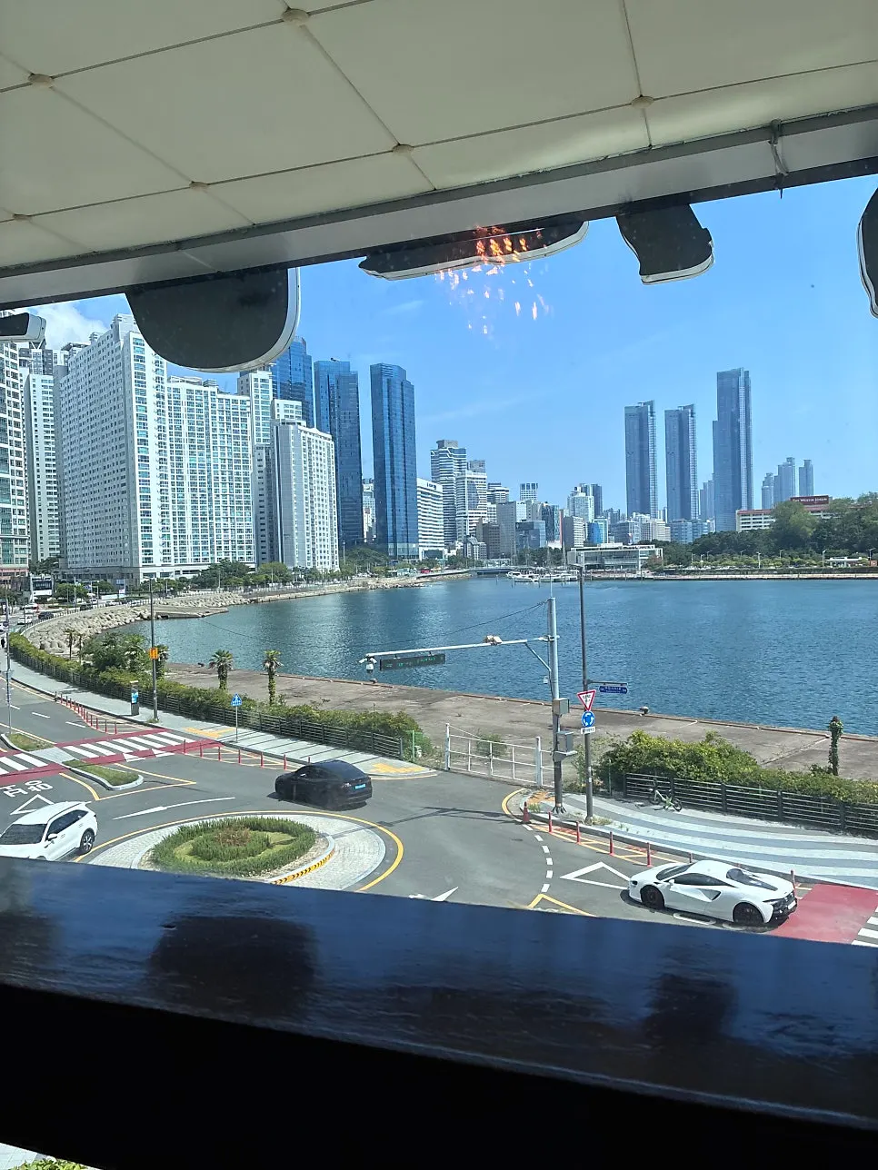 View of Haeundae Marine City through the window