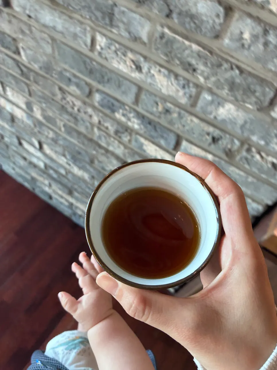 Rich plum tea served at the end of the meal