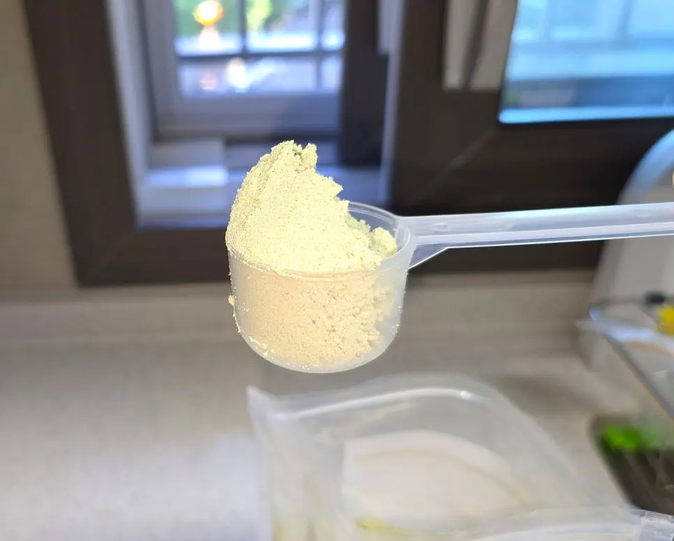 아침 식사 대용으로 준비한 쑥두유 한 잔