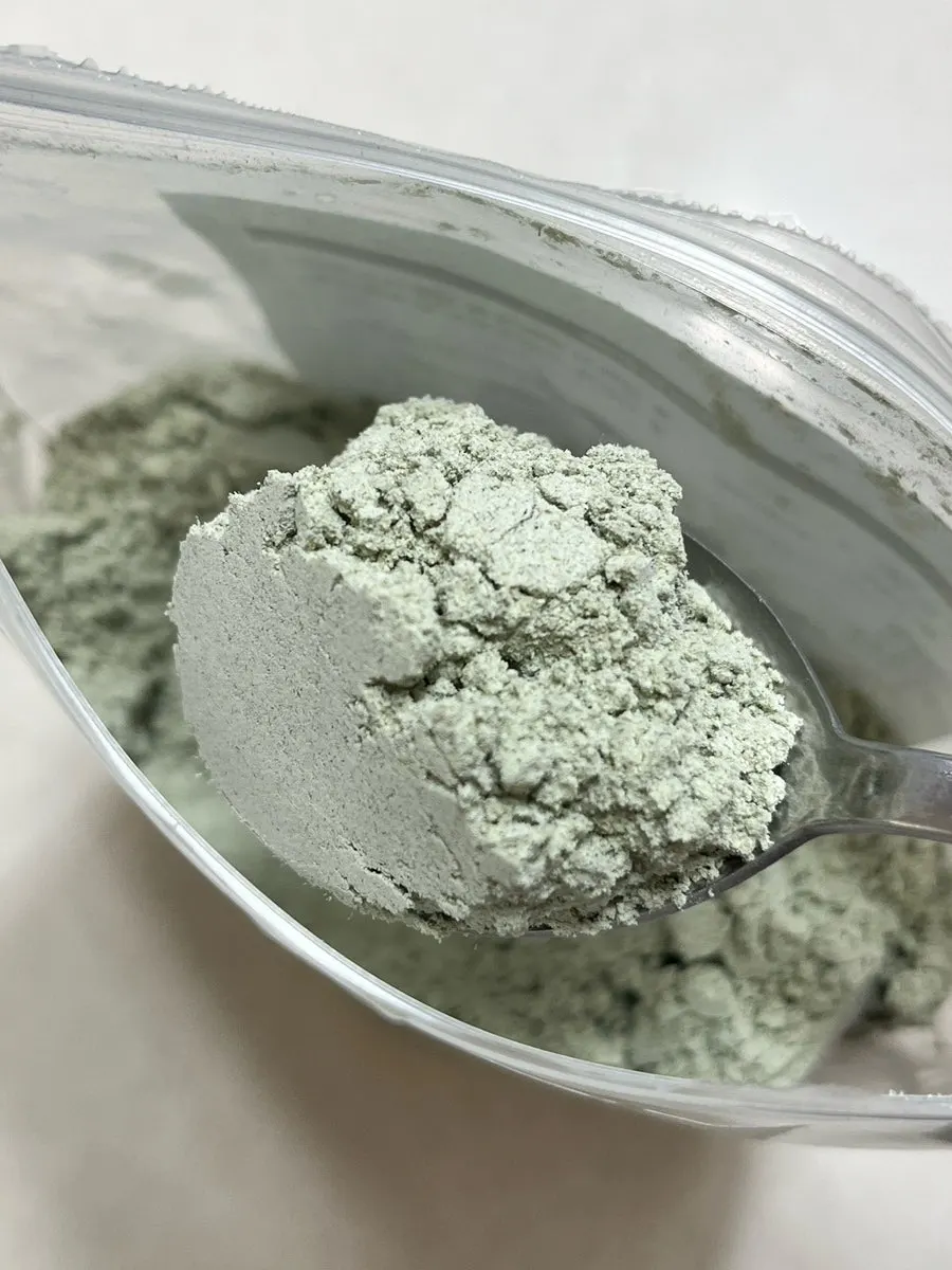A finished cup of mugwort soy milk mixed with water