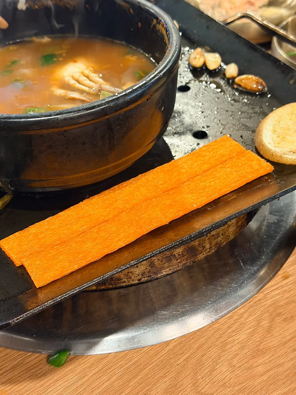 연탄불에 구운 서비스 쥐포